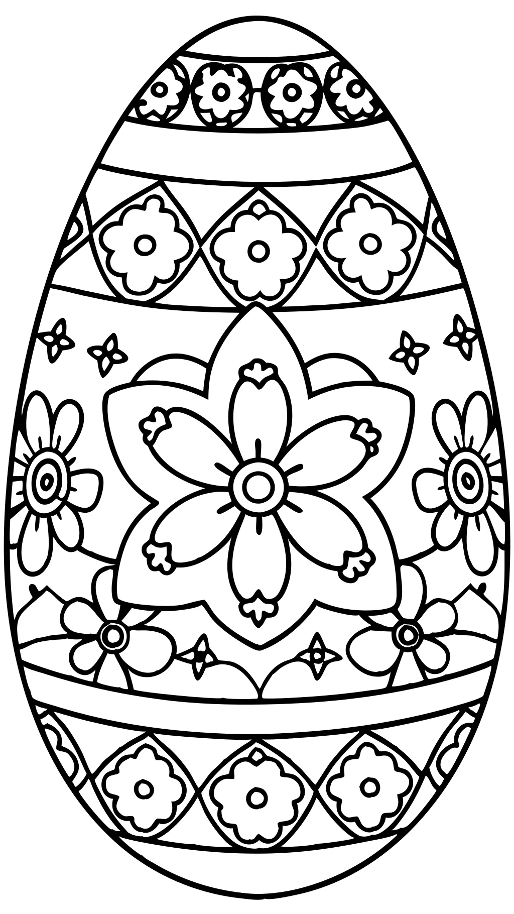 coloriages des œufs de Pâques